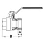 Ball valve chromed brass 1/2